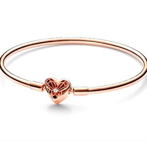 Pandora Moments Heart & Butterfly Bangle - New With Box